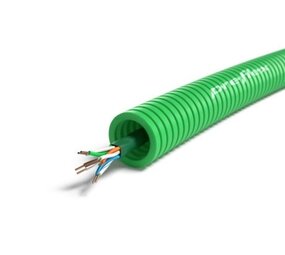 PREFLEX SAFE Preflex safe voorbedrade buis 16mm LS0H groen + data F/UTP CAT6A rol 100m PREFLEX SAFE Preflex safe voorbedrade buis 16mm LS0H groen + data F/UTP CAT6A rol 100m