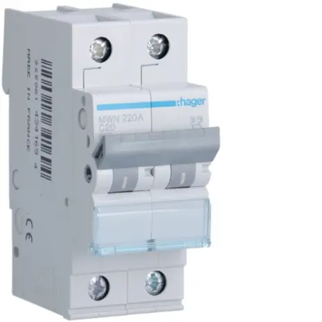 Hager Automaat 3kA - C - 2P - 20A - 2MOD.