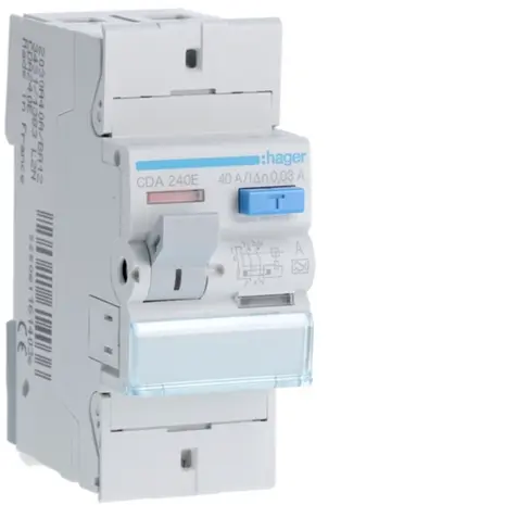 Hager Aardlekschakelaar 2-polig 40A 30mA klasse A