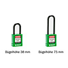 Brady Hochsicherheitsschloss Nylonummanteltes Aluminiumschlöss