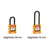 Brady Hochsicherheitsschloss Nylonummanteltes Aluminiumschlöss