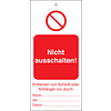 Brady Anhänger Nicht ausschalten! Tagout LoTo | Brady
