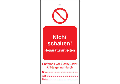 Anhänger - Nicht schalten! Reparaturarbeiten 