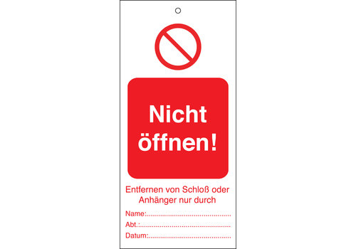 Anhänger - Nicht öffnen! 