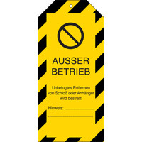 thumb-Anhänger Gefahr! Entfernen nur durch Berechtigte (Brady)-2