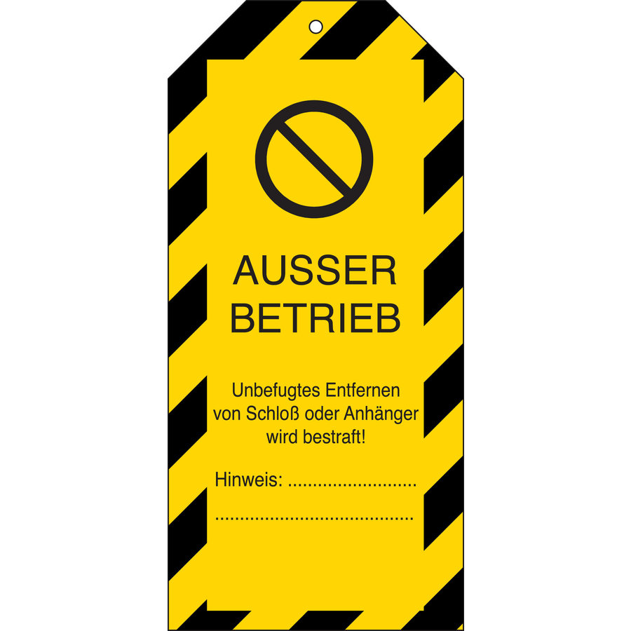 Anhänger Gefahr! Entfernen nur durch Berechtigte (Brady)-2