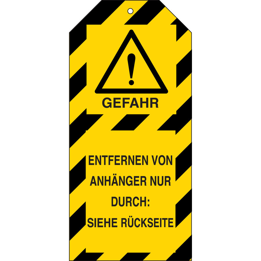 Anhänger Gefahr! Entfernen nur durch Berechtigte (Brady)-1