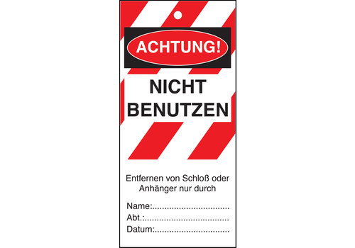 Anhänger - Achtung! Nicht benutzen 