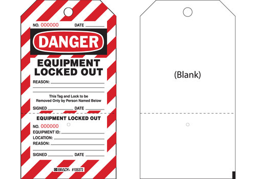 Anhänger zweiteilig Equipment Locked Out LoTo | Brady 
