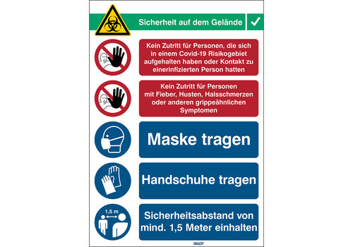 Hinweisschild COVID-19 Empfang 2 