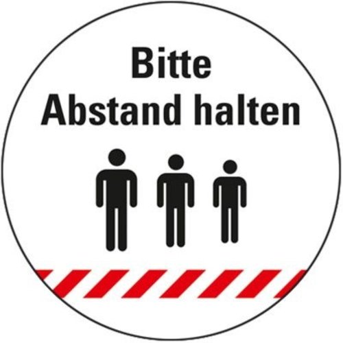 Bodenmarkierung - Bitte Abstand halten Ø200 mm 