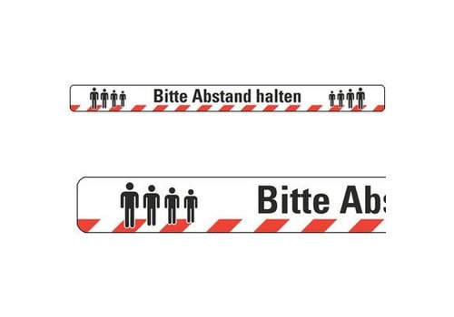 Warnmarkierung - Abstand halten 