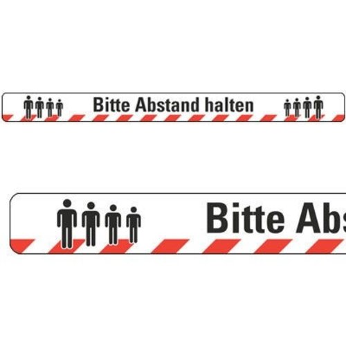 Warnmarkierung - Abstand halten 
