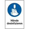 Gebotsschild - Hände desinfizieren