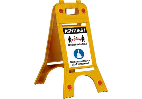 Warnaufsteller mit Text und Motiv nach Wunsch 