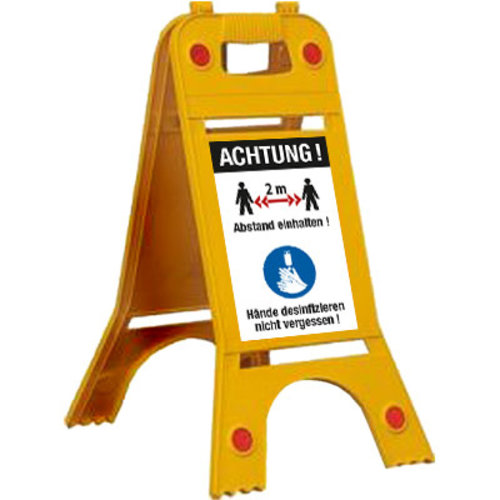 Warnaufsteller mit Text und Motiv nach Wunsch 