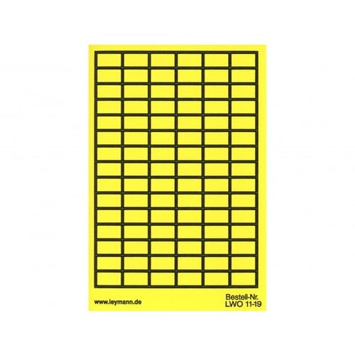 Gewebeetiketten LWO gelb, Brady B-500 | Leymann 