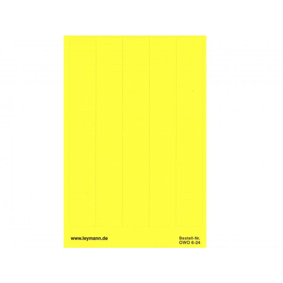 Gewebeetiketten OWO gelb, Handbeschriftung | Leymann-2