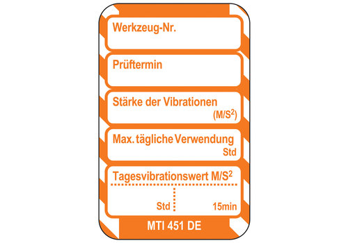Einsteckschilder - Tagesvibrationswert - Microtag™ 