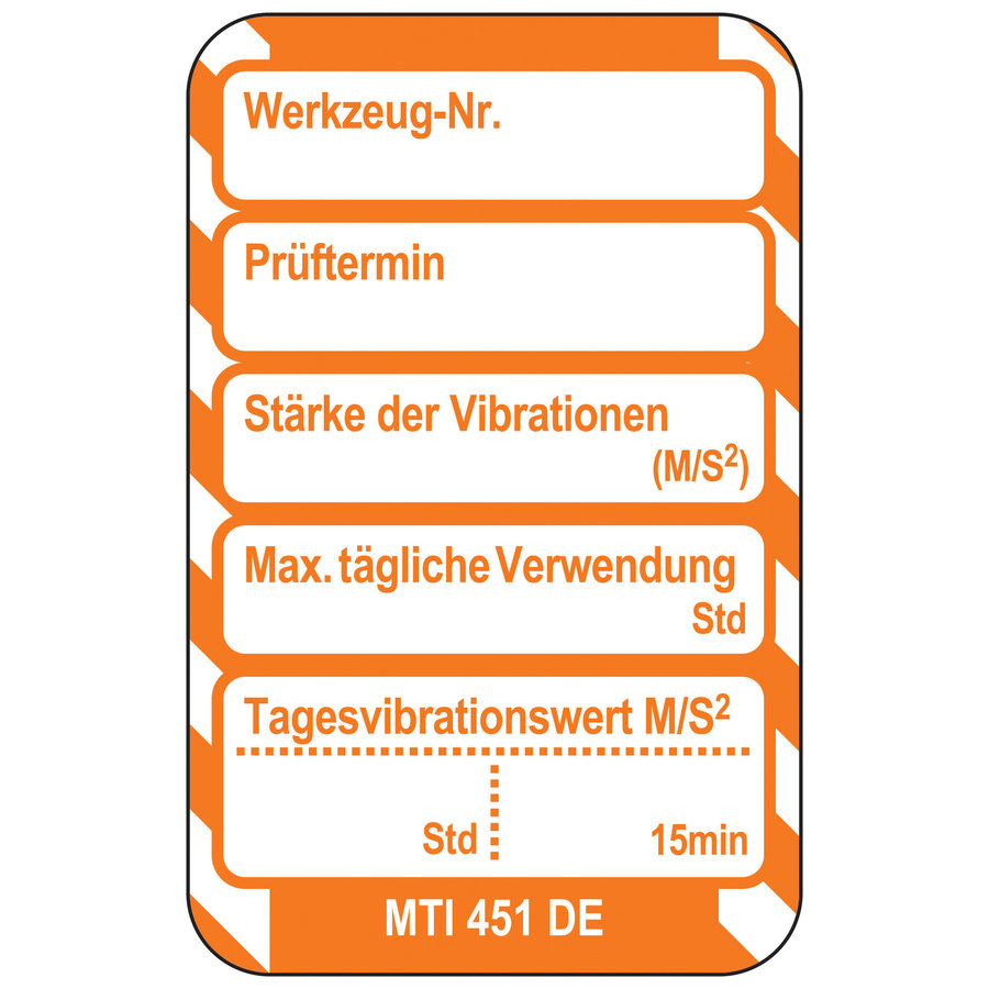 Einsteckschilder - Tagesvibrationswert - Microtag™-1