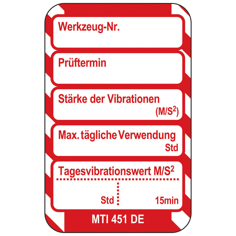 Einsteckschilder - Tagesvibrationswert - Microtag™-5