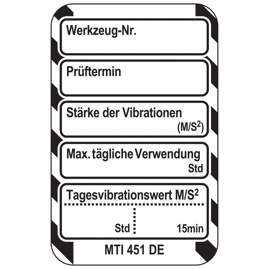 Einsteckschilder - Tagesvibrationswert - Microtag™-6