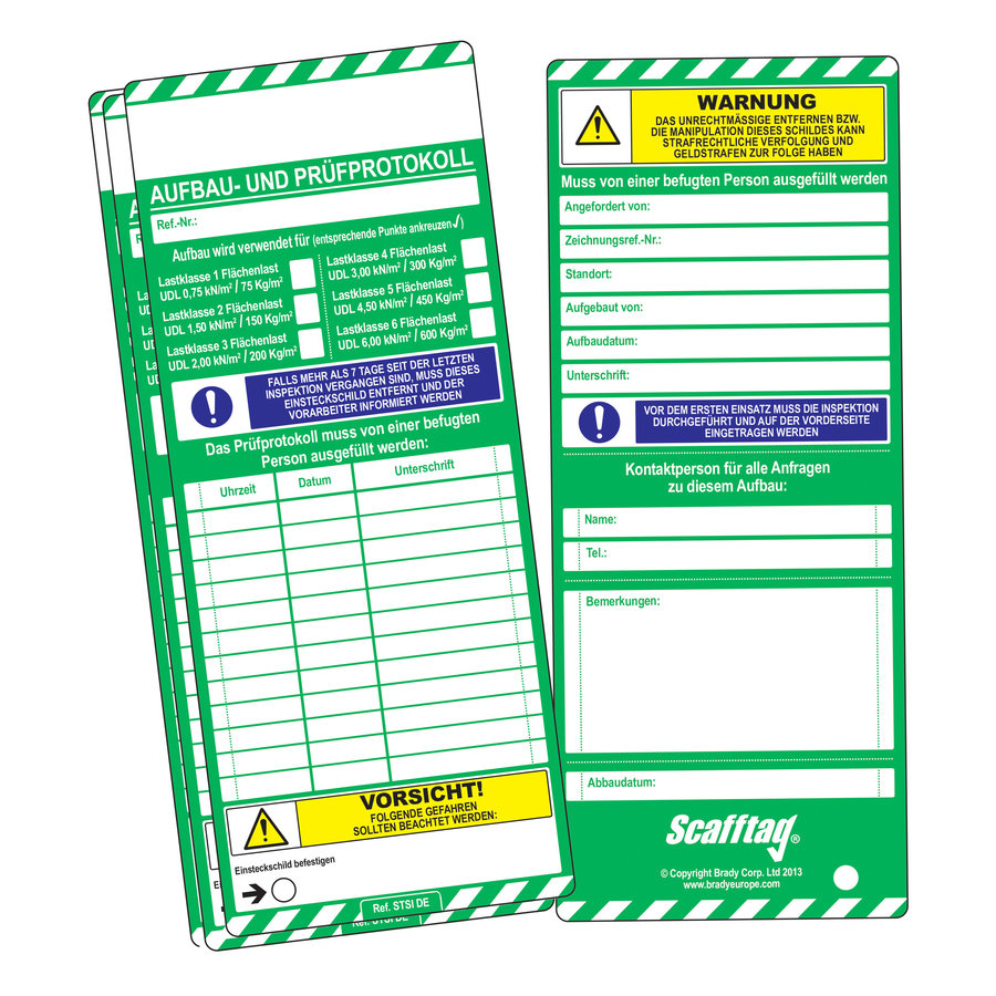 Einsteckschilder - SCAFFTAG® MK1-1