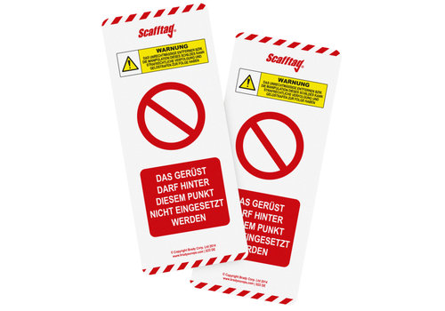 Einsteckschilder - Gerüste MK1 