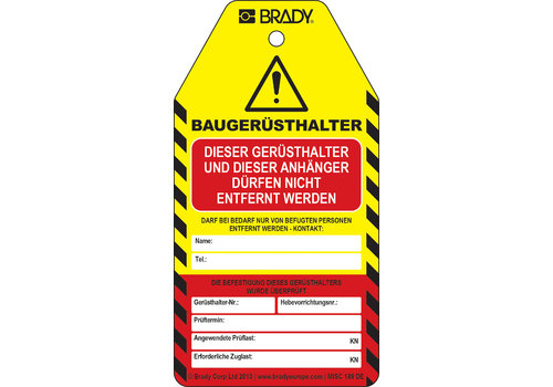 Anhänger - Baugerüsthalter 