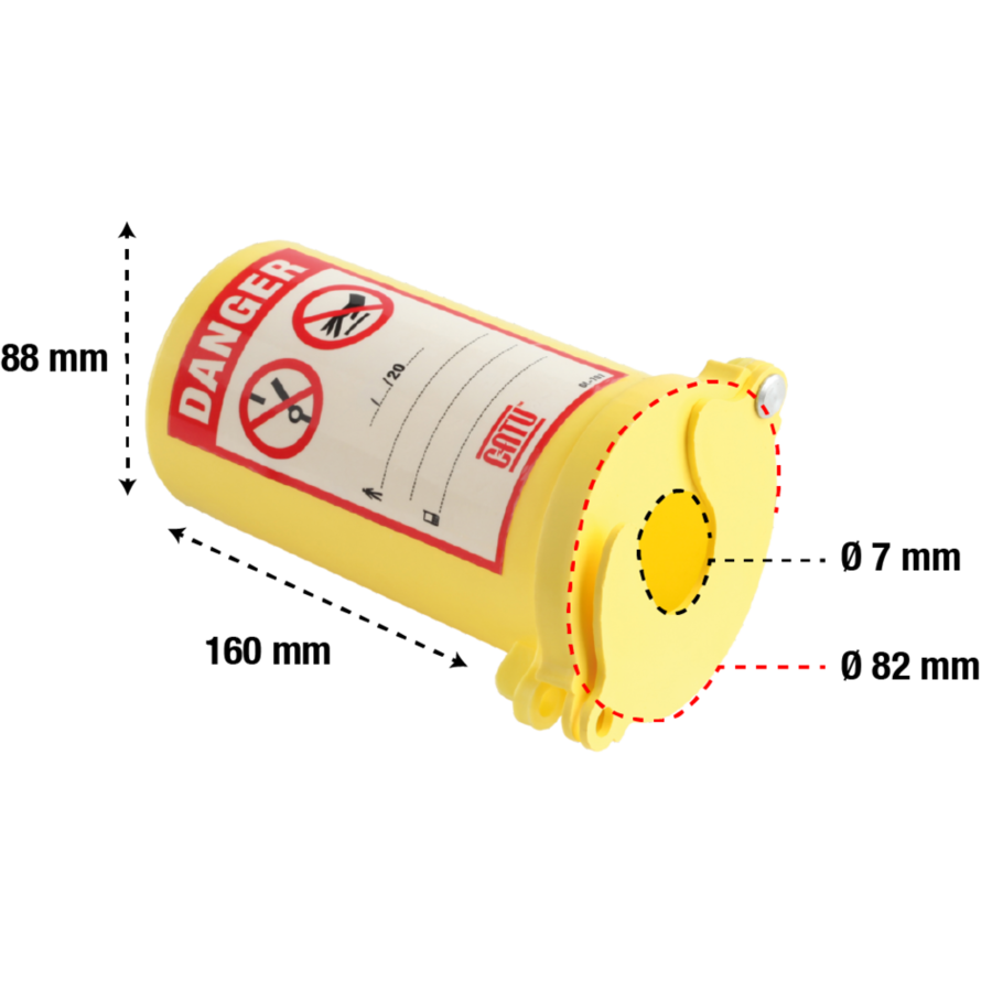 Gasflaschen-Verriegelung GL-101 gelb-2