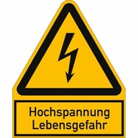 Hochspannung Lebensgefahr - Kombi Schild