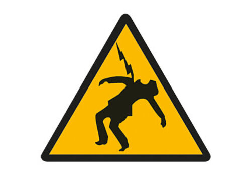 Warnung vor überschlagender Spannung 