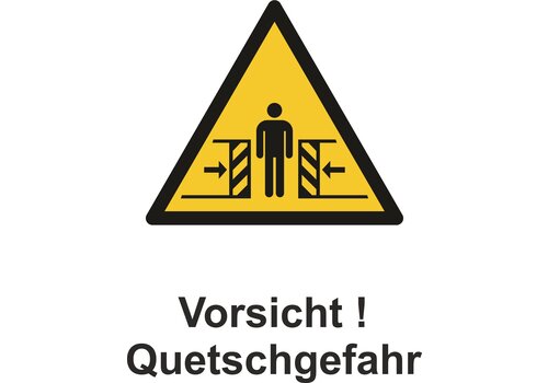 Vorsicht! Quetschgefahr 