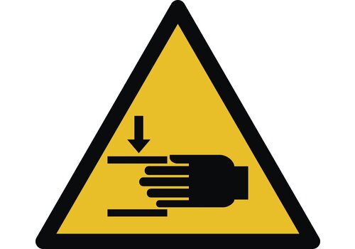 Warnung vor Handverletzungen 