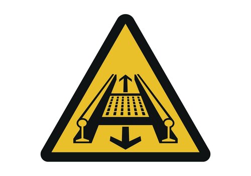 Warnung vor laufenden Walzen 