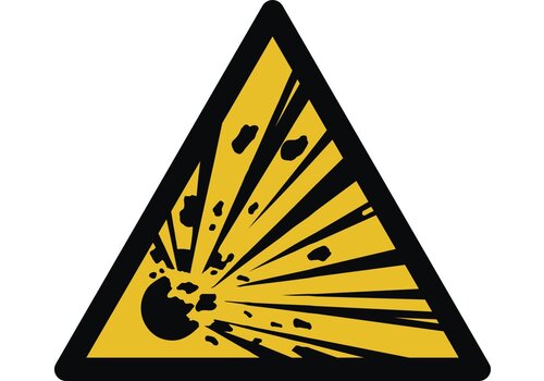 Warnung vor explosionsgefährlichen Stoffen 