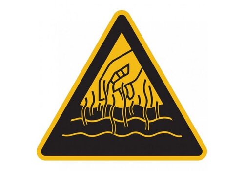 Warnung vor heißen Flüssigkeiten und Dämpfen 