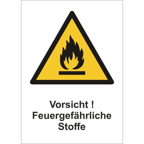 Vorsicht! Feuergefährlich Stoffe 
