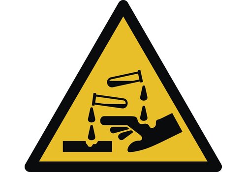 Warnung vor ätzenden Stoffen 