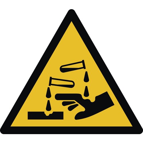 Warnung vor ätzenden Stoffen 