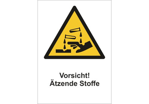 Vorsicht! Ätzende Stoffe 