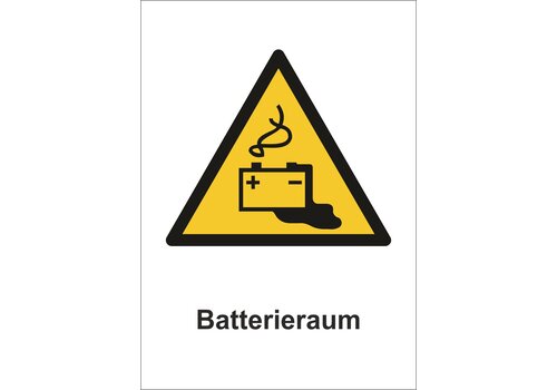 Vorsicht! Batterieraum 