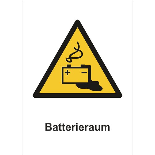 Vorsicht! Batterieraum 