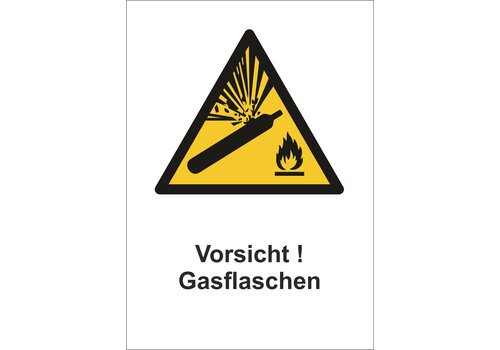 Warnzeichen Gasflaschen W029 (ISO 7010) 