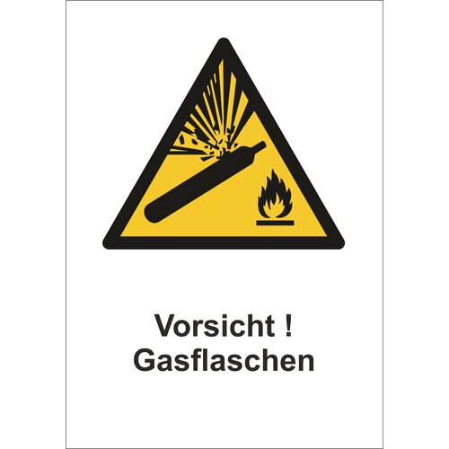 Warnzeichen Gasflaschen W029 (ISO 7010) 