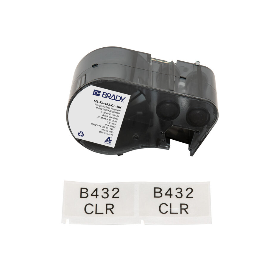 B-432 - Transparente Mehrzweck-Polyester-Etiketten mit bester Klebkraft - M510/M511-3