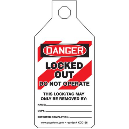 PSL-1019 Anhänger - „DANGER LOCKED OUT DO NOT OPERATE" 