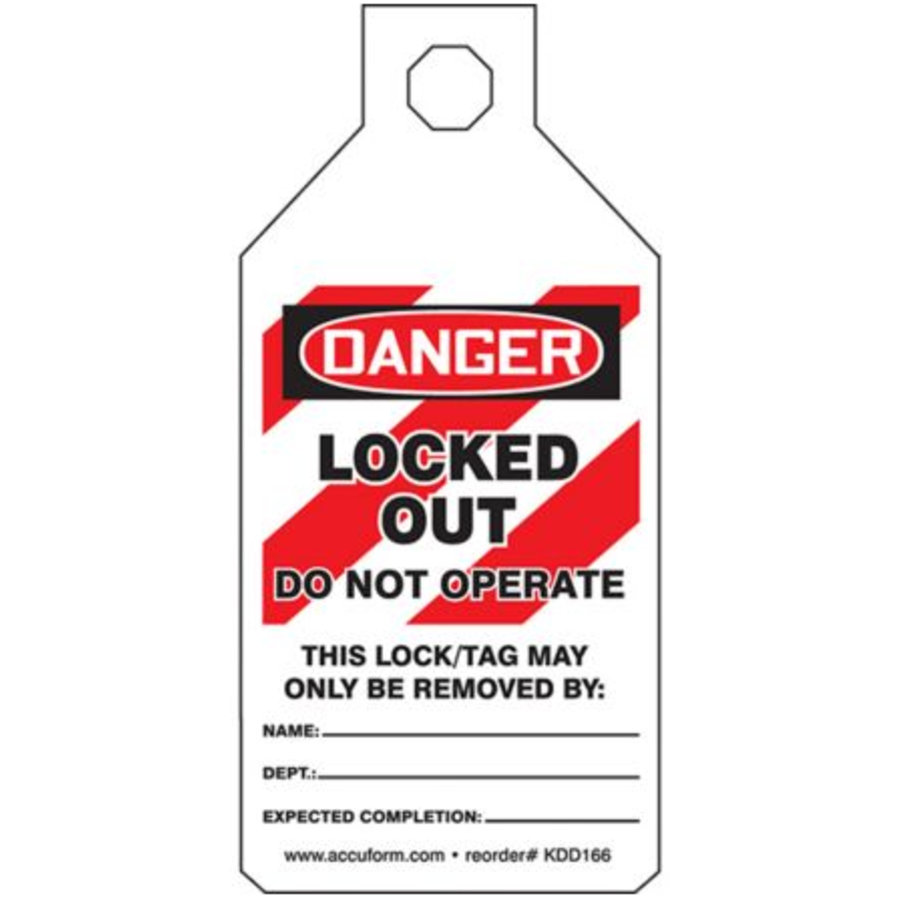 PSL-1019 Anhänger - „DANGER LOCKED OUT DO NOT OPERATE"-1