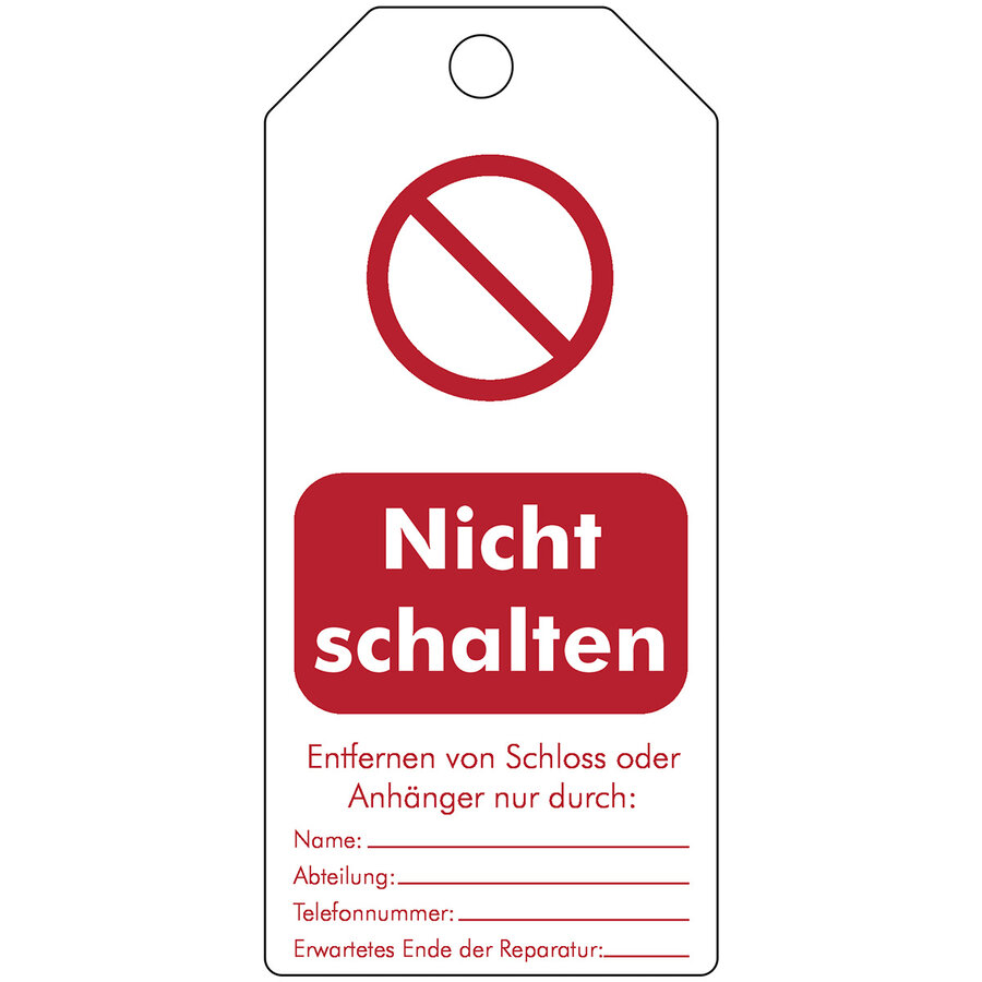 Tagout: Wiederbeschreibbare Anhänger für Warnhinweise-1