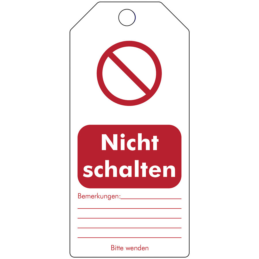 Tagout: Wiederbeschreibbare Anhänger für Warnhinweise-2